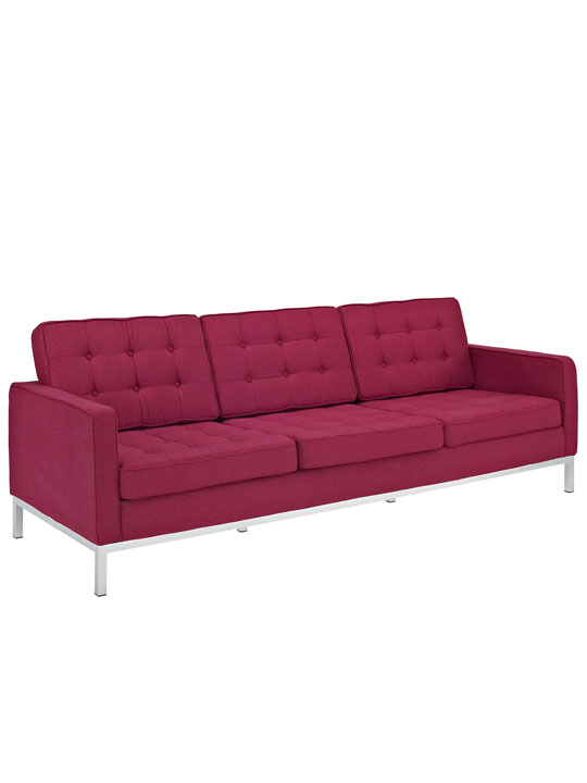Bateman Red Wool Sofa 3