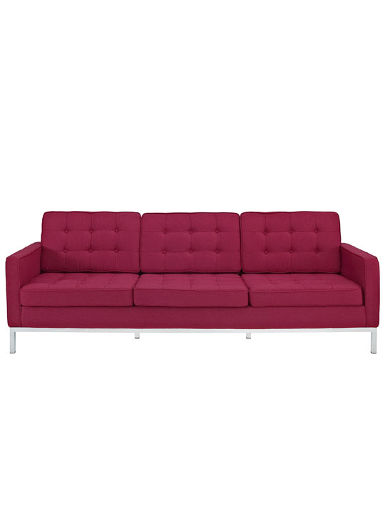 Bateman Red Wool Sofa