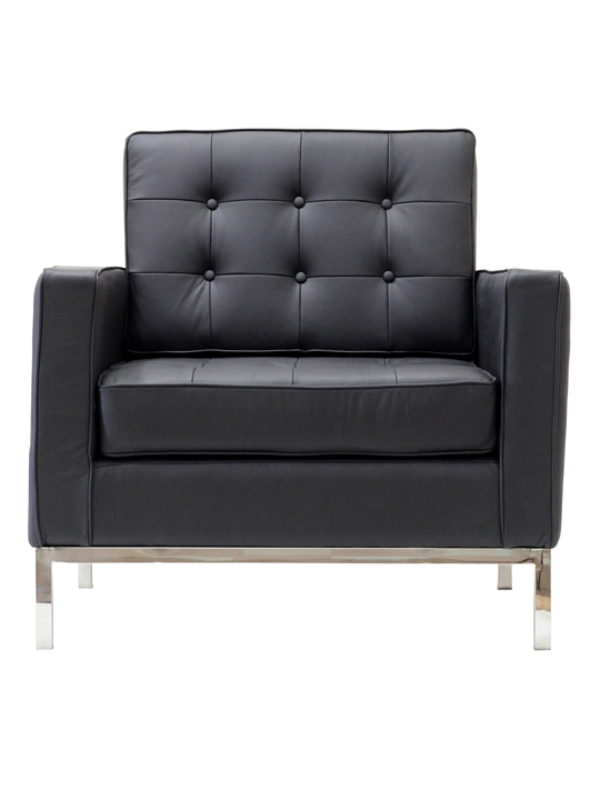 Black Bateman Leather Armchair 1