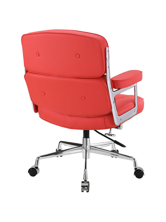 Instant Collaborator Red Leather Office Chair 