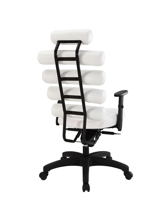 Instant Illustrator White Leather Office Chair 3