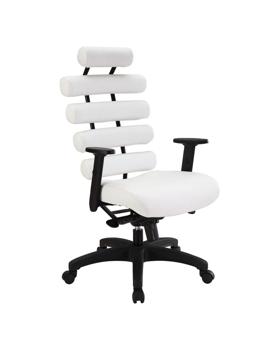 Instant Illustrator White Leather Office Chair