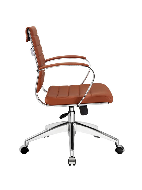 Tan Leather Instant Operator Low Back Office Chair 2