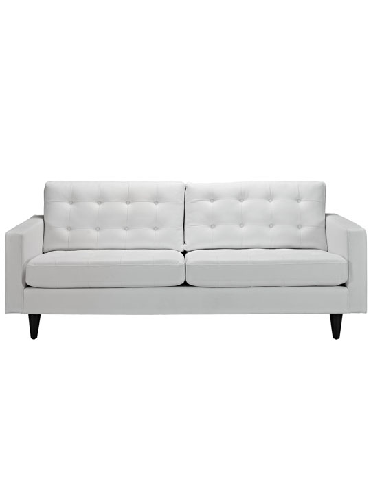 White Leather Bedford Sofa 2