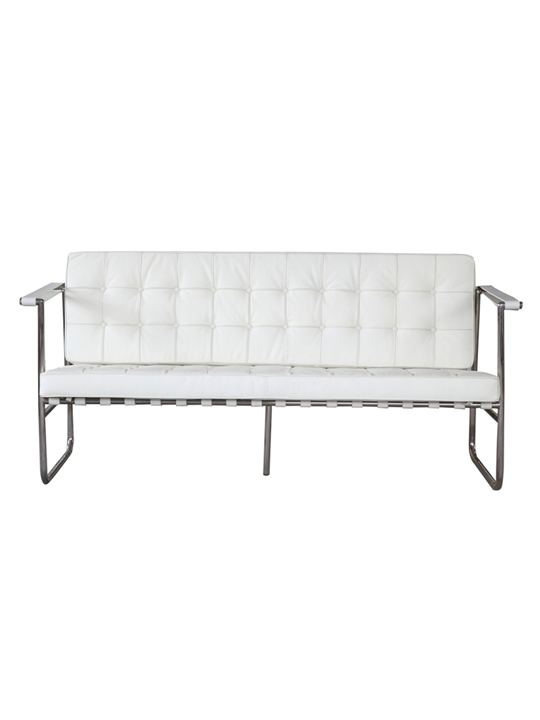 White Quilted Sofa
