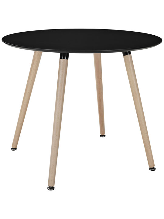 Black Ombre Wood Circle Dining Table