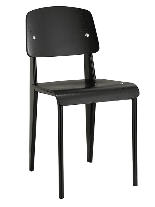 black standard chair