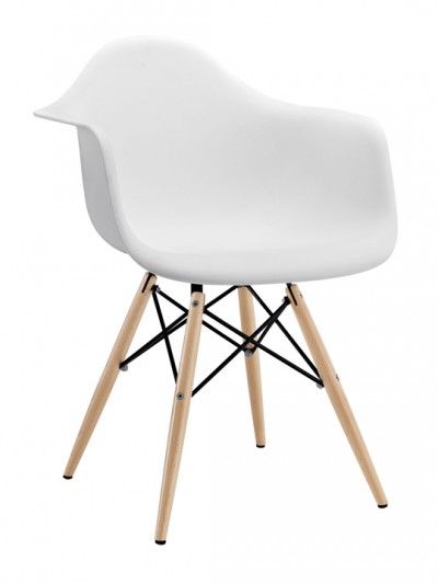 White Ceremony Wood Base Armchair e1435092926785