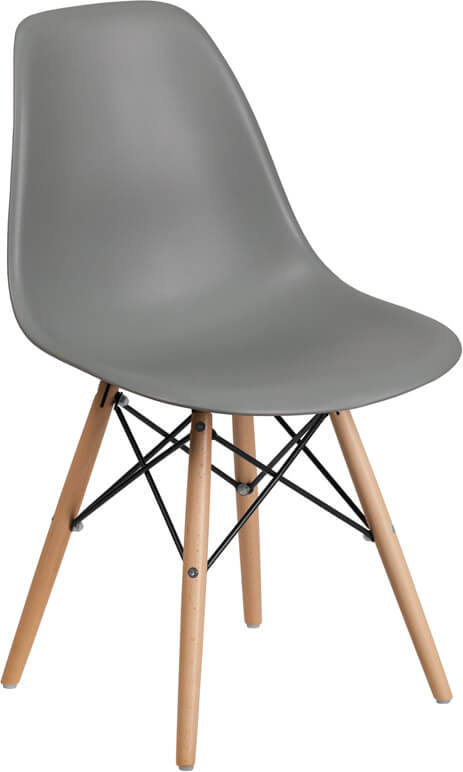 mid century modern gray dining chair