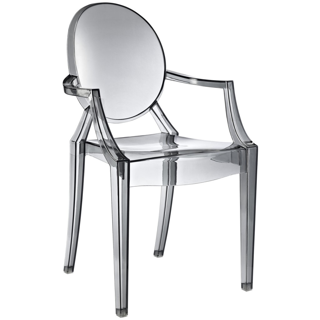 Gray Transparent Throne Chair