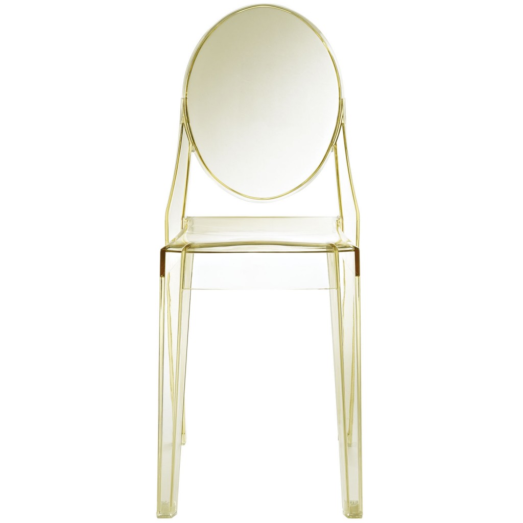 Yellow Transparent Throne Side Chair 2