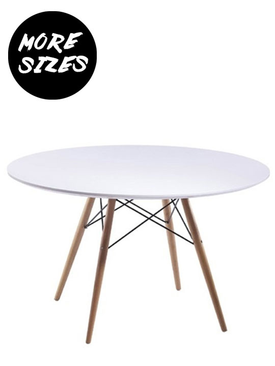Wood Wire White Dining Table