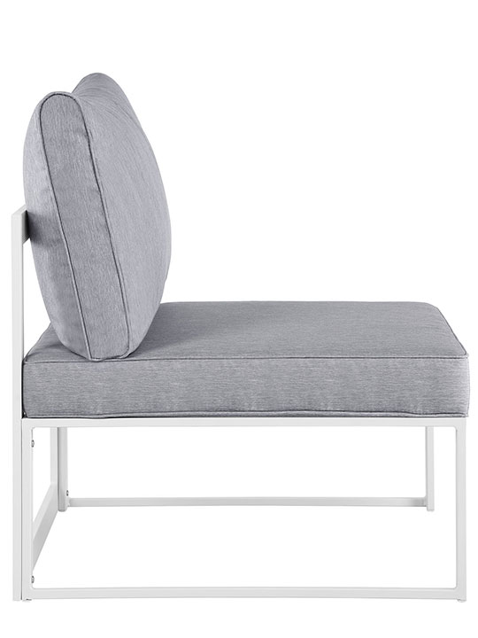 Star Island Outdoor Chair White Gray Cushion 2