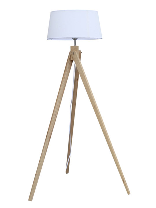 stance natural wood floor lamp