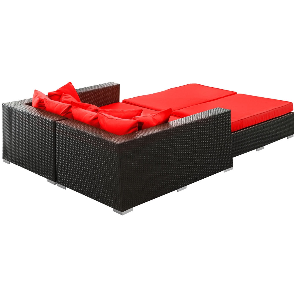 Houston Outdoor Lounge Bed Red