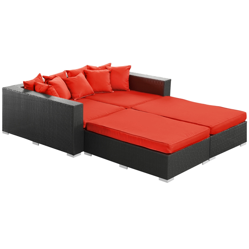 Houston Outdoor Red Lounge Bed