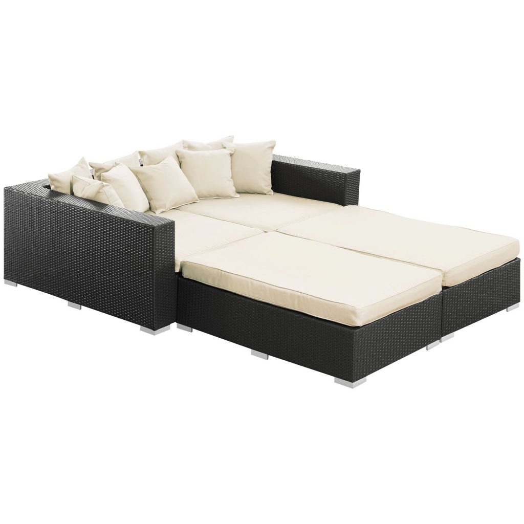 Houston White Outdoor Lounge Bed 