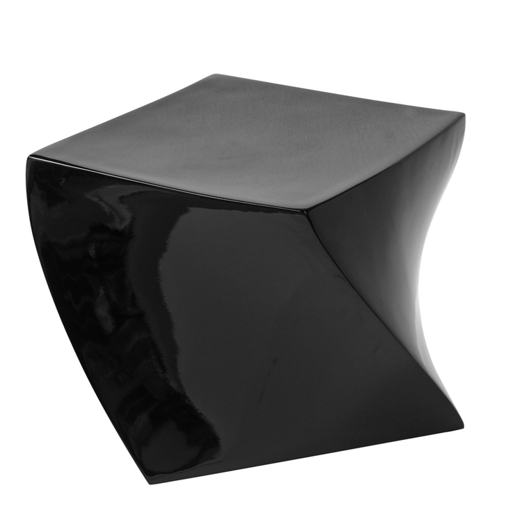 black geo stool