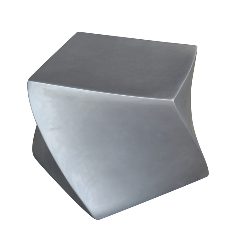 silver geo stool