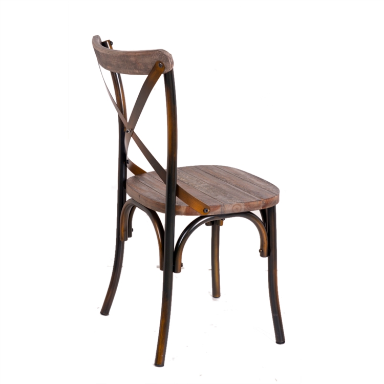 copper wood chair x back chair