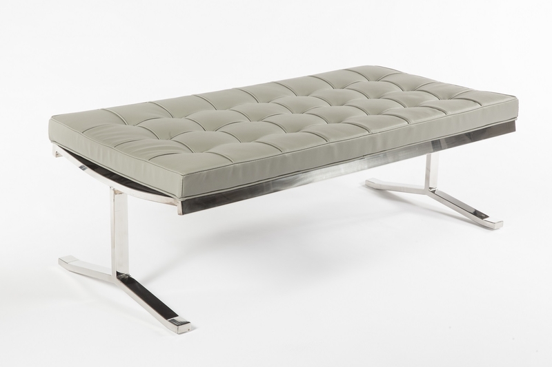 modern lounge gray statement bench 2