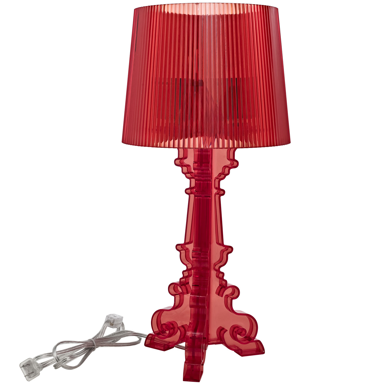 Red Acrylic Table Lamp Medium