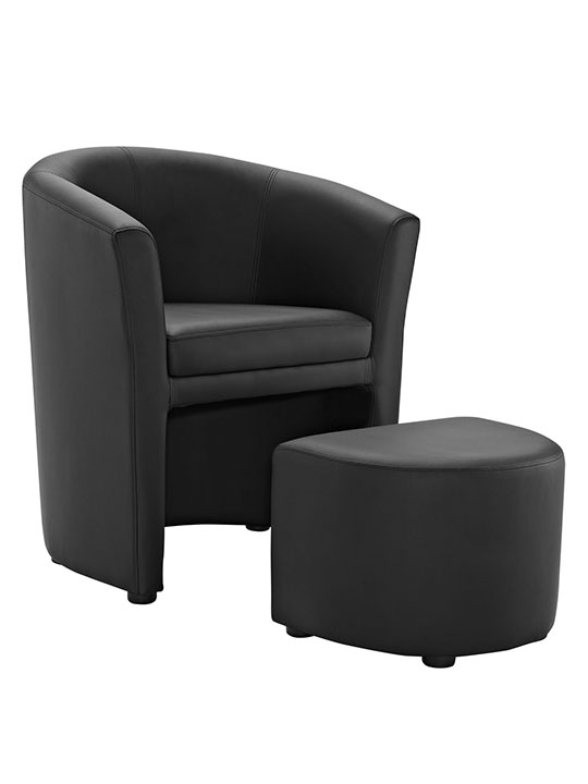 Sequence Chair and Ottoman Set