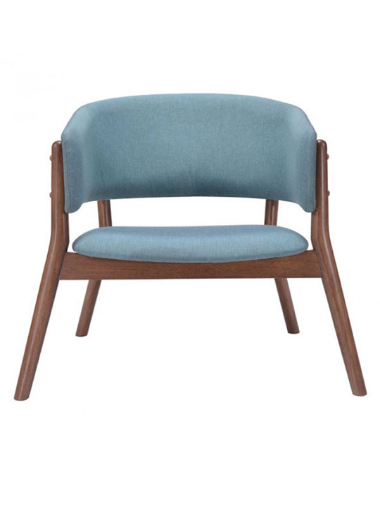 Mariner Blue Wood Accent Chair