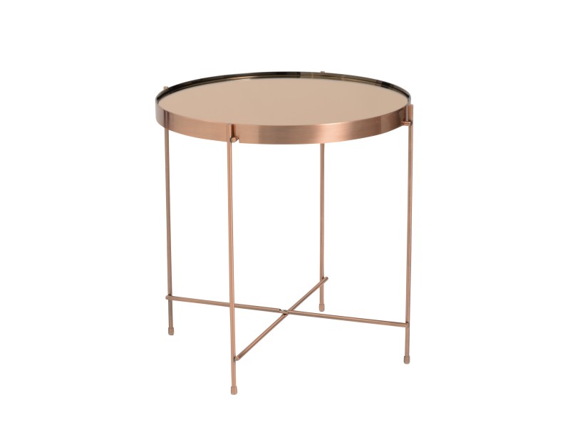 french copper metallic side table 3