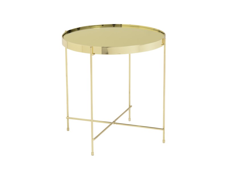 french gold metallic side table 2