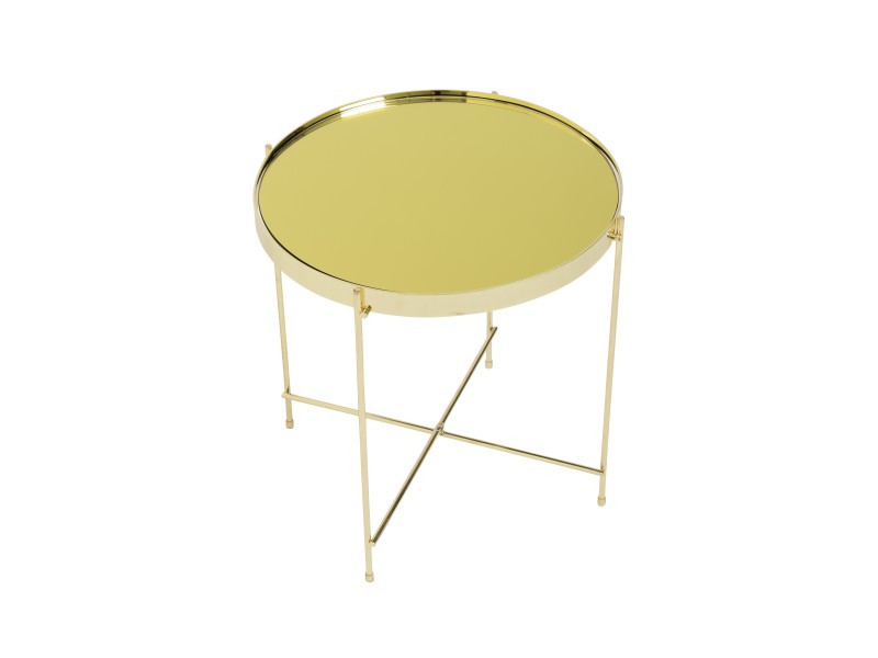 french gold metallic side table 3