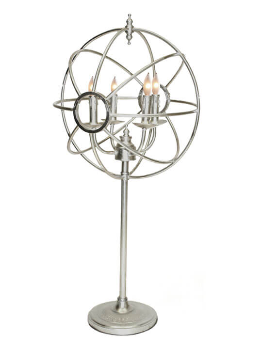 silver globe table lamp