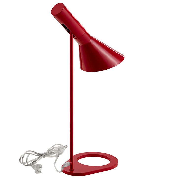 dial red table lamp