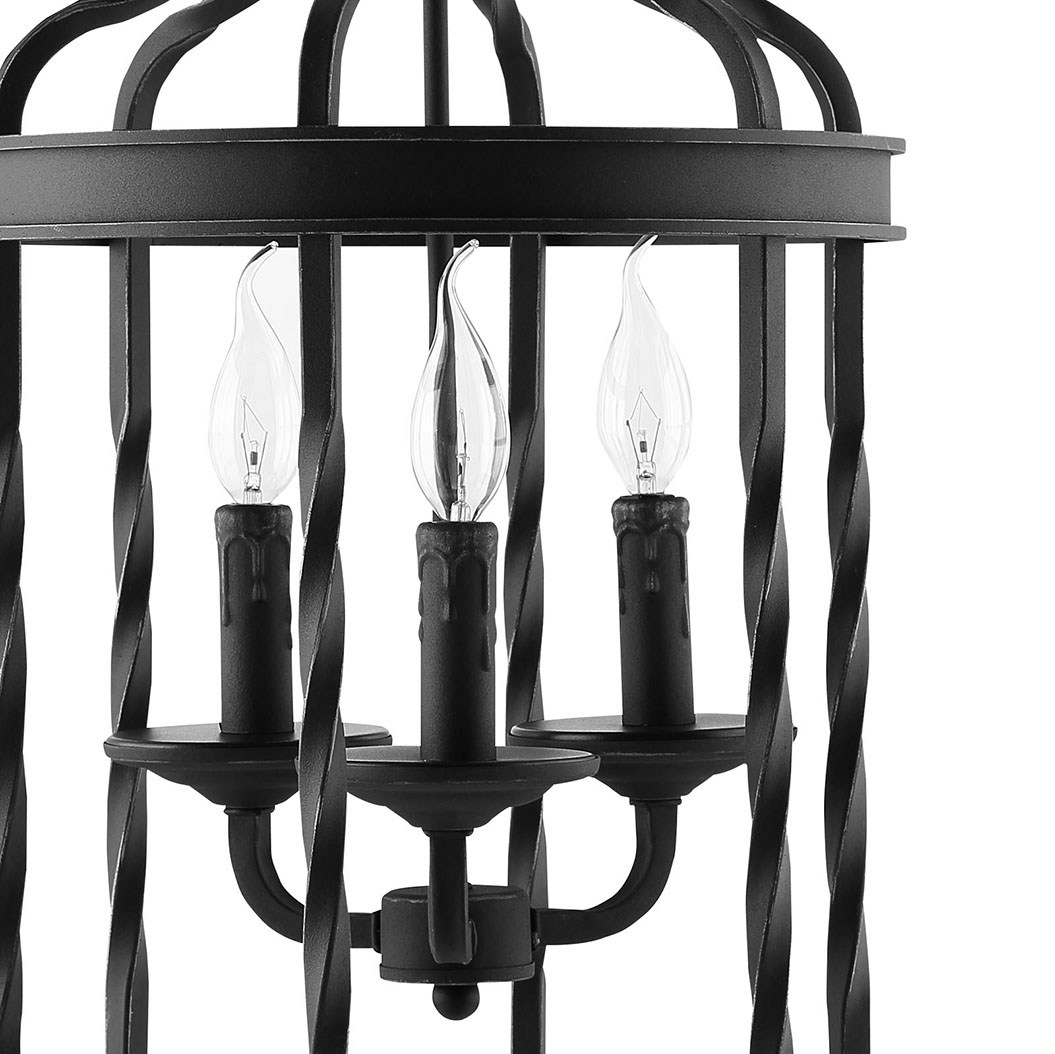 black caged pendant light 2