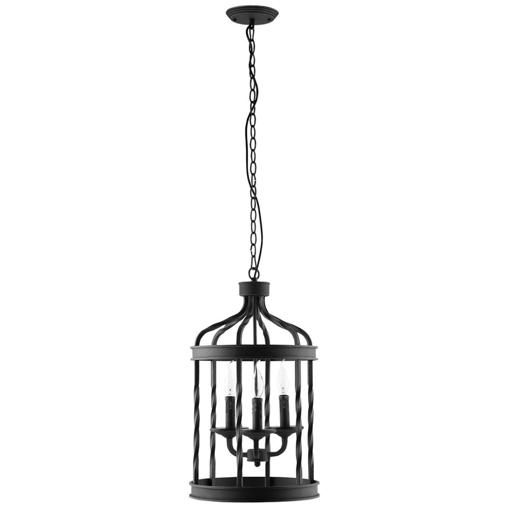 black caged pendant light 4