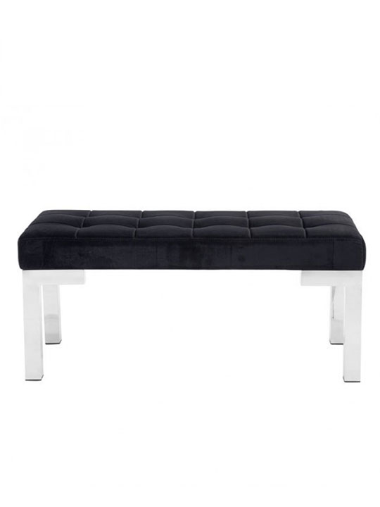 black velvet chrome bench