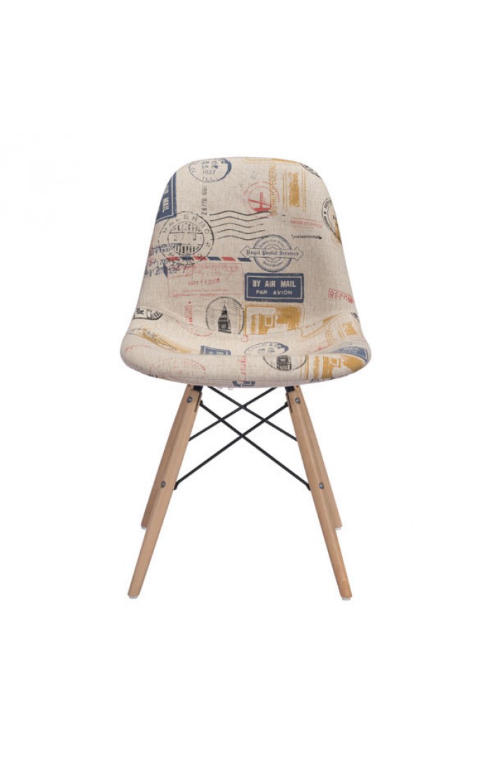 wood fabric chair
