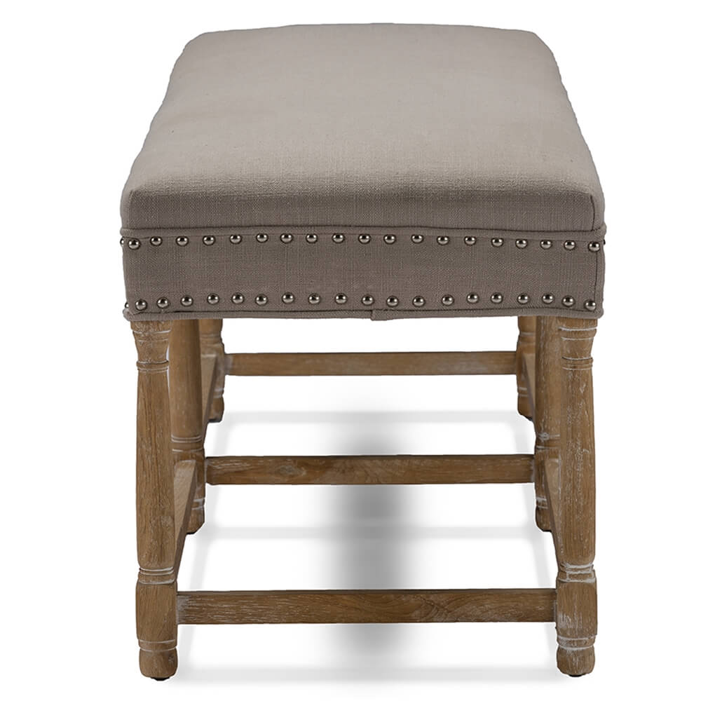 hester taupe fabric bench 3