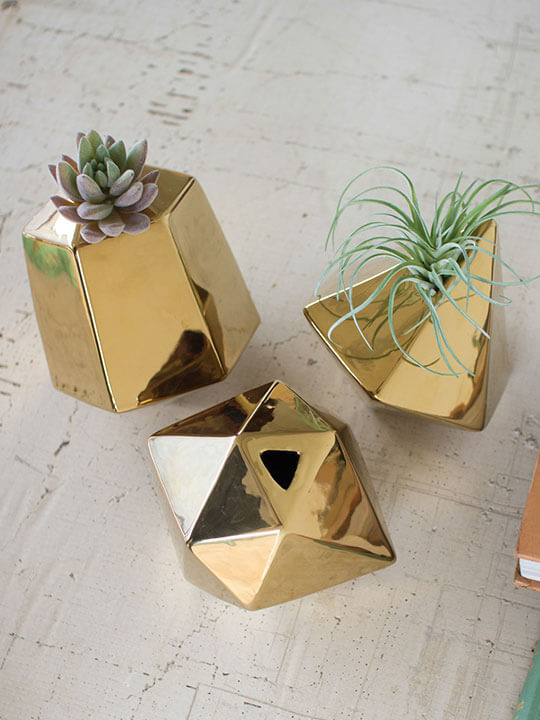 gold vase set