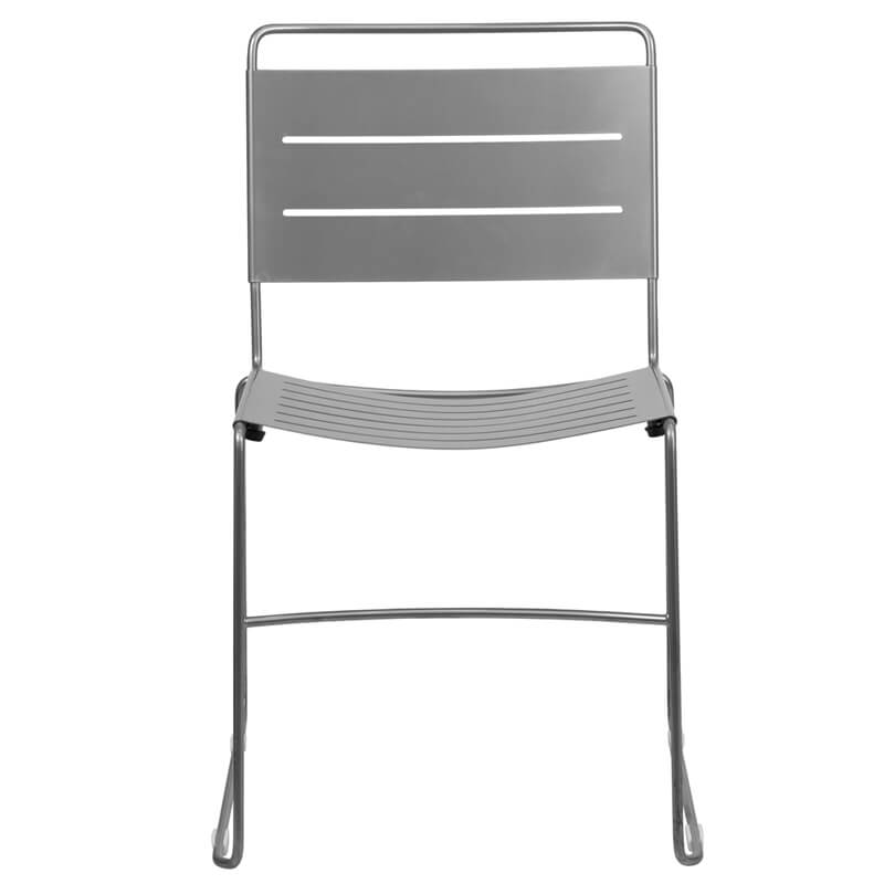 silver metal line chair 2