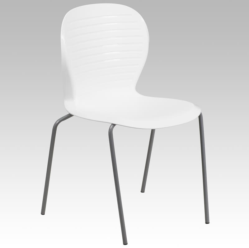 white curved back chair
