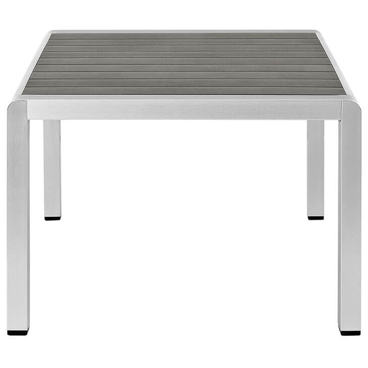 Modern Outdoor Aluminum Wood Coffee Table 1