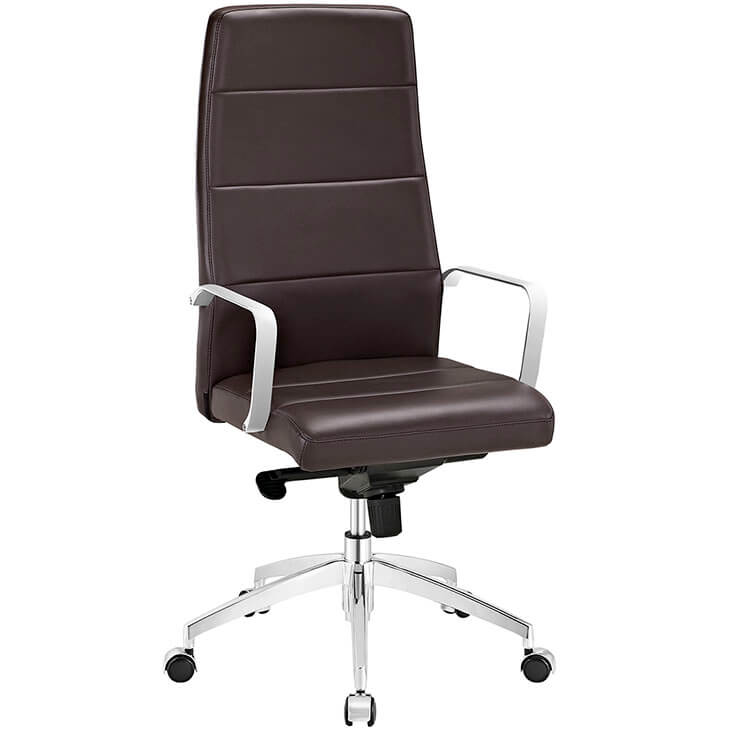 brown high back office chair