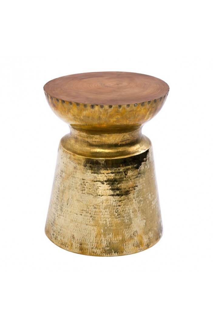 gold wood stool 2