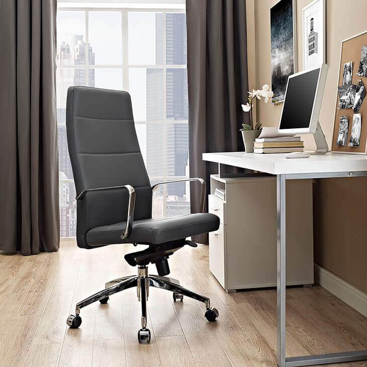 modern grey office chair