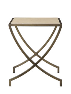 marble brass side table