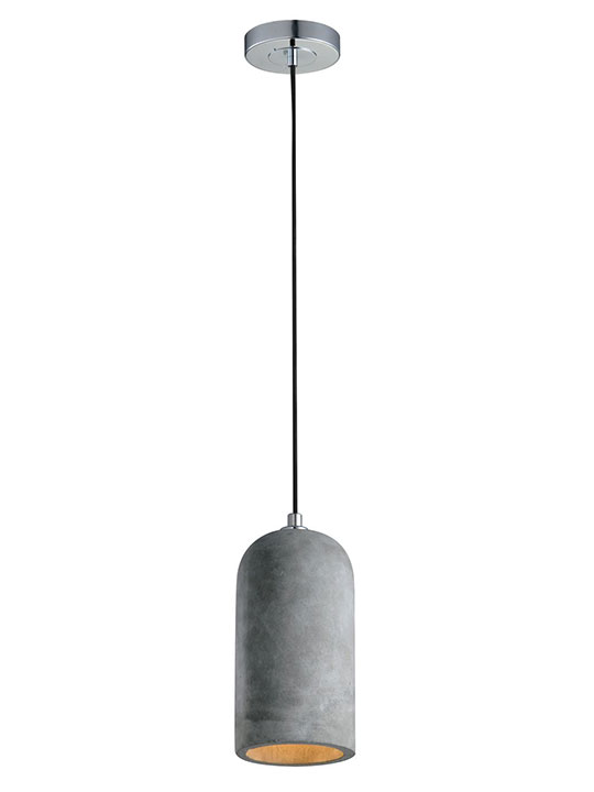 concrete cylinder pendant light