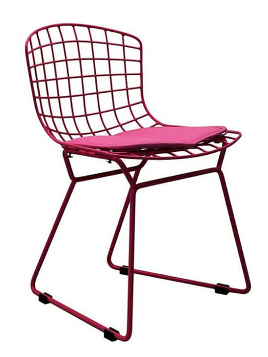 kids pink wire chair