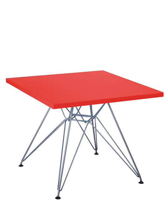 red kids wire table