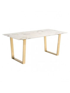 white marble gold dining table